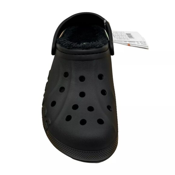 Crocs Men\'s Baya Lined Clog Size 9 Black Slip-on Faux Fur Fuzzy Warm Comfortable main image 4